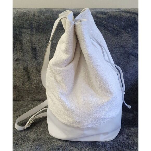 Ralph Lauren One Shoulder Backpack white leather and cotoCasual Unisex Pre-owned main image 6